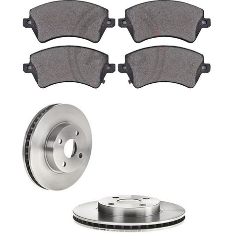 KIT FRENI ANTERIORI compatibile con TOYOTA COROLLA STATION WAGON (E12) - DISCHI + PASTIGLIE OEM: P 83 064 , P 83 054 / 17453 , 17543 /SOSTITUZIONE DIRETTA/BASSA POLVERE/SILENZIOSO (1/5)