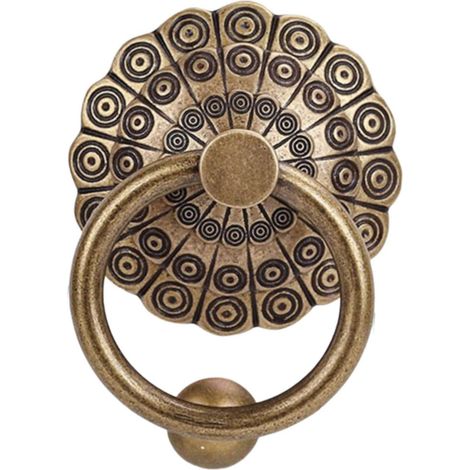 Poignée de porte luxueuse en laiton rétro - Aspect élégant - Résistante aux intempéries - Pour intérieur de maison moderne (1/5)