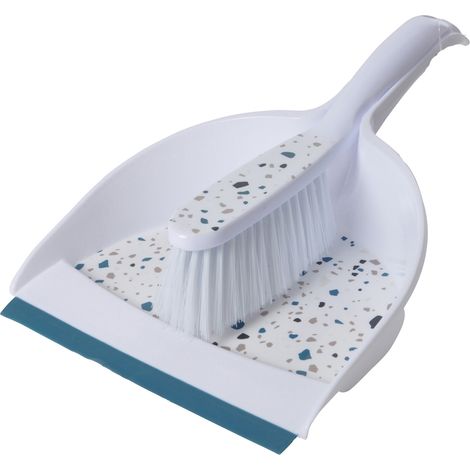 Pelle avec rebord en gomme et balayette Terrazzo