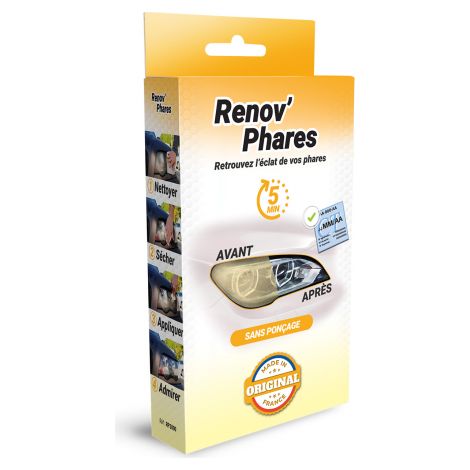 Rénovateur d'optiques 3 étapes – Nettoyage rapide en 2 min – 3 lingettes spécifiques – RP3000 – Irontek