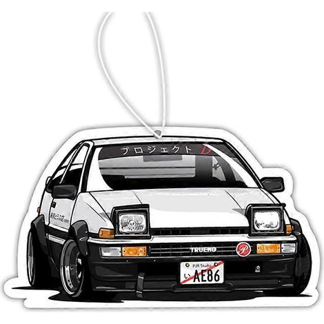 AE86 Culture Fan Désodorisant de voiture à suspendre, pendentif en papier solide recyclé pour rétroviseur, accessoires parfumés (1/5)