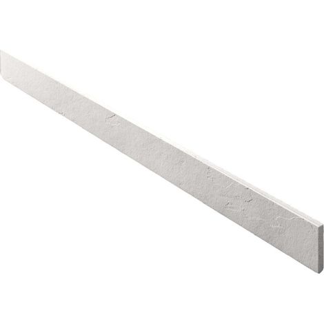 Plinthe pour receveur de douche Poalgi, blanc Blanco, L.15 x l.180 cm, finition ardoise