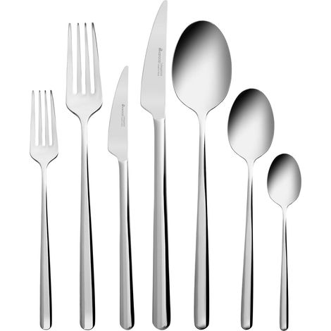 Set de Couverts 84 Pieces en Inox, Menagere 12 Personnes, Argent Couteaux, Fourchettes (1/5)