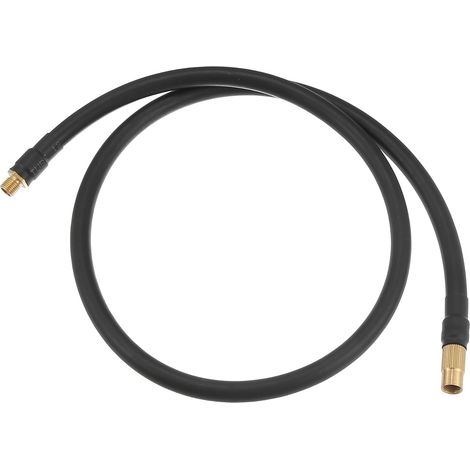 80 cm Car Tyre Inflator Extension Hose Adapter Black Copper Tone (1/5)