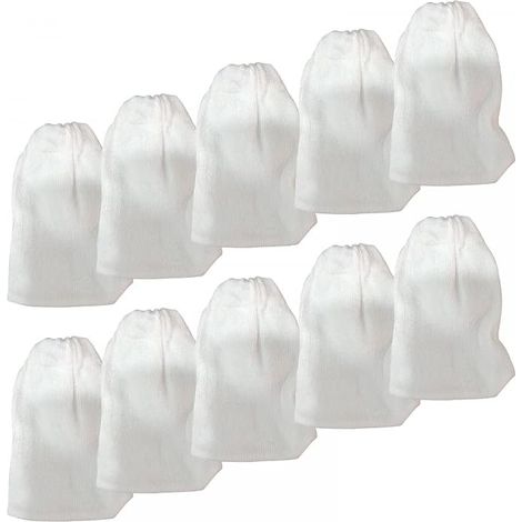 Lot de 10 Sacs Filtrants pour Aquarium, Sacs Filtrants en Maille avec Cordons de Serrage Sacs Aquatiques en Coton pour Nettoyeur de Gravier D'aquarium (1/5)