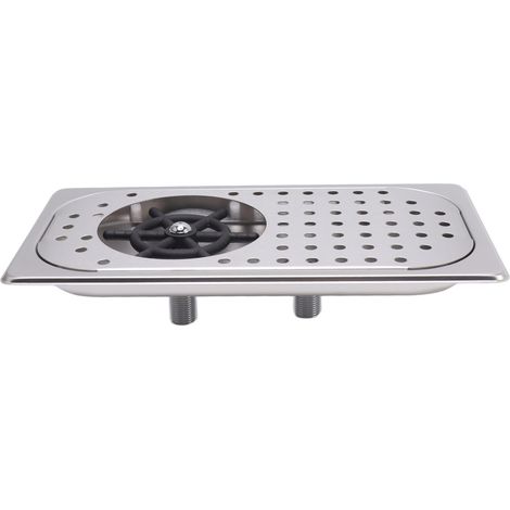 Rince-pichets/lave-tasses en acier inoxydable 304, nettoyage haute pression des verres, bac de récupération et tuyau inclus, idéal pour bars et cafés (couleur A).
