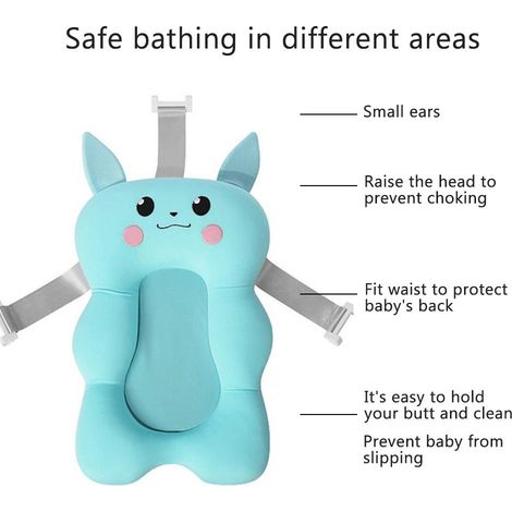 Coussin de douche pour bébé, tapis de bain pour bébé, siège de bain pour bébé, tapis de bain pour nouveau-né (1/5)