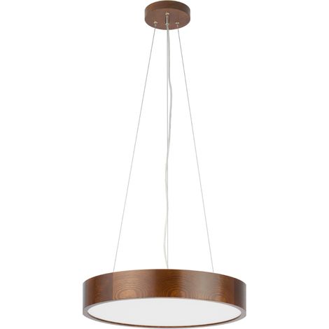 Lampada a sospensione in legno LEJA lampadario rotondo pendente 475 NOCE (1/5)