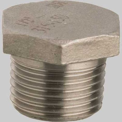 TAPPO MASCHIO IN ACCIAIO INOX - 1/2