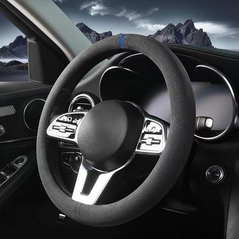 Lenkradbezug Universal 15 Zoll Mikrofaser Leder Atmungsaktiv Rutschfest 4 Jahreszeiten Grün (1/5)