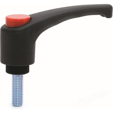 Mango de sujeción M10x20 Macho Nylon (rosca de zinc)