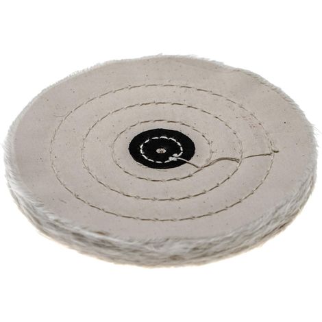 vhbw Polishing Pad for all Standard Angle Grinders, Screwdrivers - Spare Pad with 15.5cm Diameter, cream, cotton (1/3)