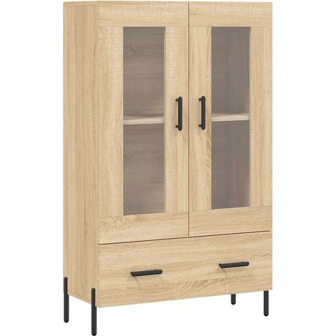 Buffet haut  Meuble de rangement chêne sonoma 69,5x31x115 cm bois d'ingénierie (1/5)