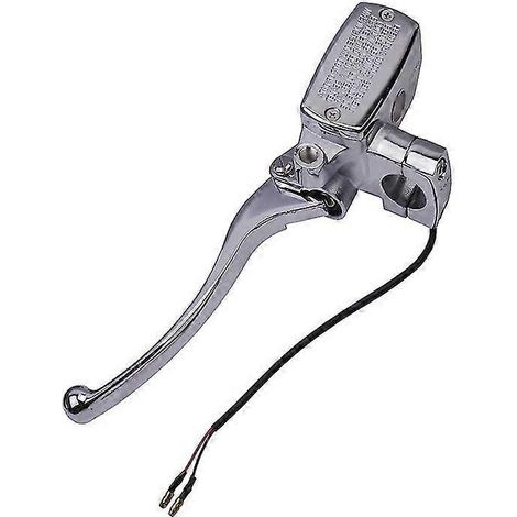 Levier de maître-cylindre de frein et d'embrayage chromé pour moto Honda CB400F/CB400SF/CB400/CB500/CBF500/CBF600/NC700, couleur argent, côté gauche (embrayage). (1/5)