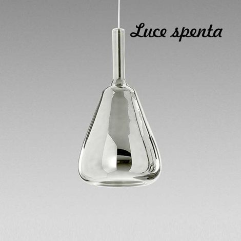 Lampadario moderno gea luce ofelia mini s11 g9 led metallo vetro sospensione, vetro cromo specchiato (1/5)