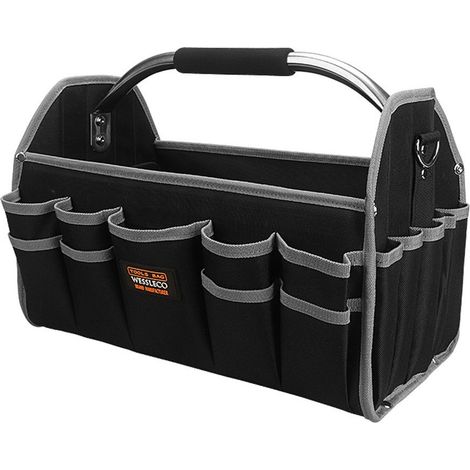 Sac à outils électricien 40 cm grande capacité, ouverture supérieure, multiples poches, pour chantier et atelier (1/5)