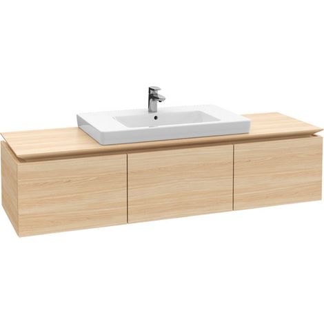 Villeroy & Boch Legato Unità Vanity B700, 1600x380x500mm, centrale, illuminazione a LED, colorazione: Bianco Lucido - B700L0DH (1/3)