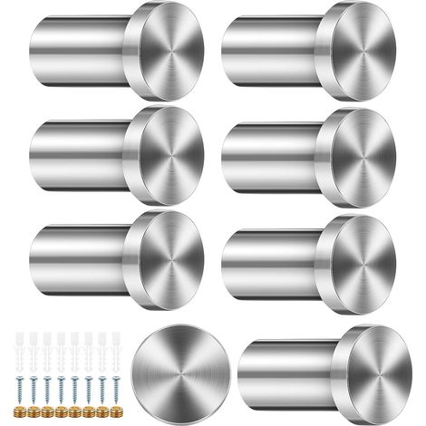 8 pièces Edelstahl Wandhaken avec Schrauben Belastbar et Multifunktional pour Küche Flur zur (1/5)