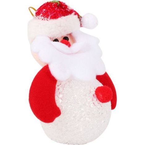 1 Décoration de fête Père Noël lumineux EVA rouge et blanc à suspendre pour sapin porte intérieur (1/5)