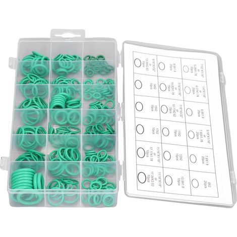 Kit d'étanchéité auto: 270 joints toriques verts en caoutchouc durable pour réparations mécaniques et plomberie (1/5)