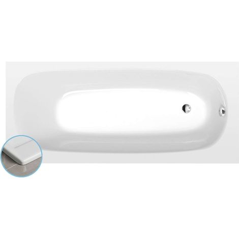 Baignoire rectangulaire EBRO SLIM 170x75x39cm, blanc (1/4)