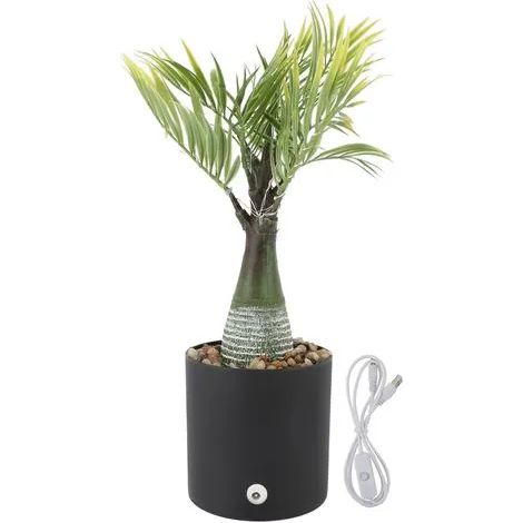 Décoration de table palmier avec lumière LED alimentée par USB, palmier lumineux artificiel pour bar, fête ou maison (1/3)