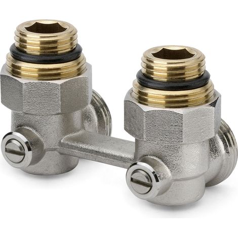 Zweirohr-H-Ventil, Eckmodell, 1/2"M-Anschlüsse APM 346CP 015  1/2" x 3/4" EK