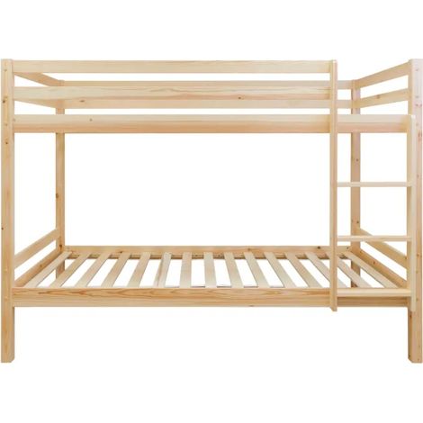 Lit superposé en bois marron 90x190/90x190 cm (1/3)