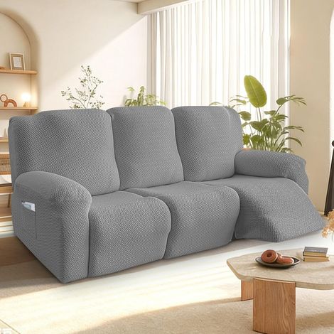 4-Teilig Sessel Überzug, 1-Sitzer Sesselschoner mit Taschen (1/5)