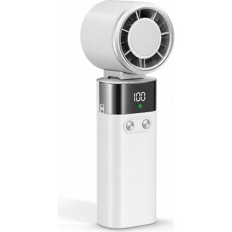 Ventilatore turbo portatile pieghevole bianco 100 velocità 3 in 1 (1/5)