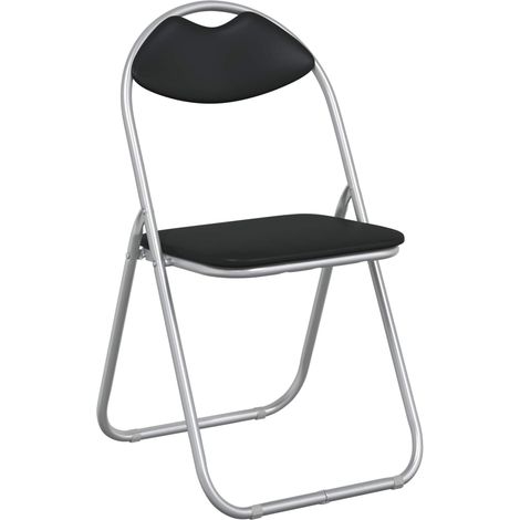 Silla Plegable 8 pcs Negro y Gris 48 x 43,5 x 81 cm vidaXL