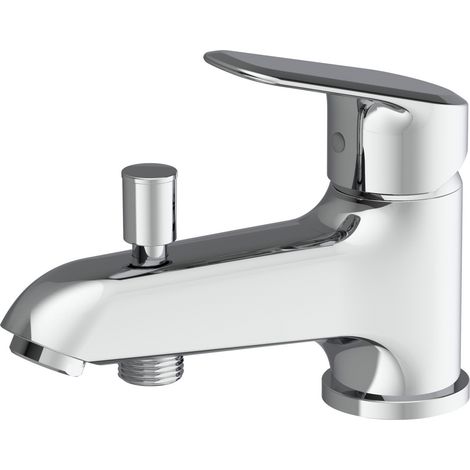 Roca – Mitigeur de baignoire ADELE monotrou – Inverseur automatique – Finition chromée – Cartouche céramique – Résistant aux rayures (1/4)