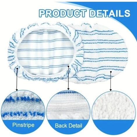 Serpillière plate en microfibre compatible avec OCedar Vileda, double usage, nettoyage humide et sec, accessoire de remplacement facile (1/5)