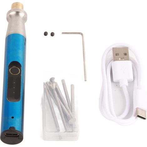Stylo graveur sans fil rechargeable 3 vitesses, mini outil de gravure et découpe DC3.6V (1/5)