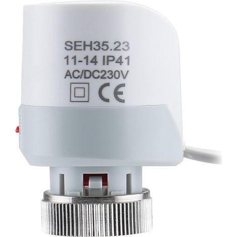 Thermal Actuator for Underfloor Heating - AC 230V Normally Closed (NF) - with Telescopic Position Indicator - M30 x 1.5 Thread for Hydraulic Manifold - Silent (1/3)