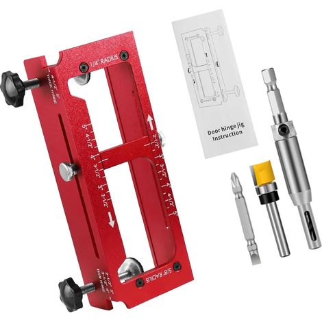 Dispositif de perçage de charnière professionnel réglable pour cadre de porte - Outil d'installation pour une installation lisse - Localisateur stable (1/5)