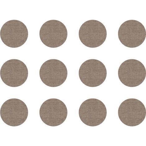12x Cache vis adhésif autocollant diamètre 40mm protection bouchon trou obturateur meuble table chaise maison, Lin latté (1/4)