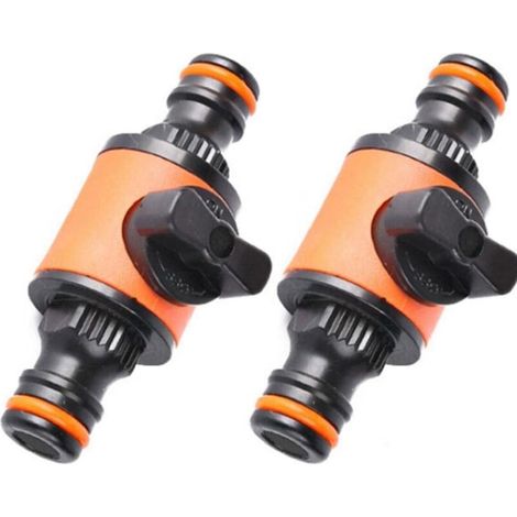 A 2pcs avec Connecteur Rapide Jardin D'agriculture Arrosage en Plastique Prolong Tuyau De Tuyau D'irrigation Raccords De Tuyaux De Tuyauterie (1/5)