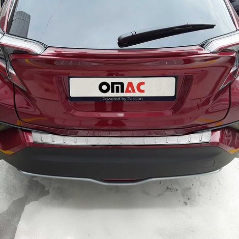 Protection Seuil de Pare-Chocs Arrière pour Toyota CHR 2016 à 2021, Couverture de Seuil de Coffre, Bande Seuil de Chargement, Style élégant, en Acier INOX Chromé Brossé (1/5)
