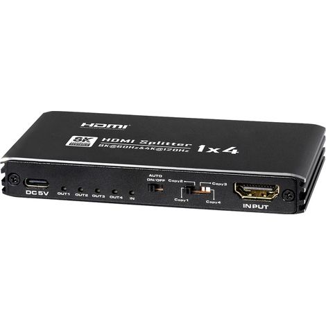 My Wall 8K HDMI Splitter 1 in 4 out HDMI-Splitter (1/4)
