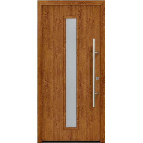 Hörmann Ecostar Haustür "ISOPRO Secur IPS 020S", golden oak, 110 x 210 cm (B x H), DIN Rechts