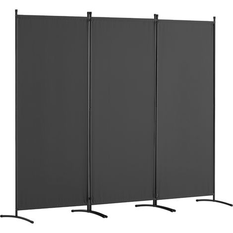 Mophorn 3-teiliger faltbarer Raumteiler, vielseitige Trennwand für Büro, Schlafzimmer, Esszimmer, Arbeitszimmer und Balkon, freistehender Sichtschutz (228 x 52 x 184 cm), Grau