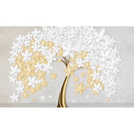 Papier peint panoramique - Arbre 3D - 130 cm x 79 cm (1/2)