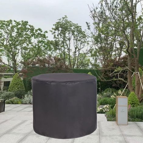 210D Housse de Meuble de Jardin Impermeable 100x100cm, Housse de Table de Jardin Ronde, Housse de Protection Mobilier Exterieur, Protection pour Tous Les Temps pour Salon Meubles