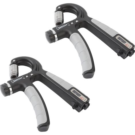 Lot de 2 pinces de musculation à résistance réglable de 5 à 60 kg avec compteur pour l'entraînement de la force. (1/5)