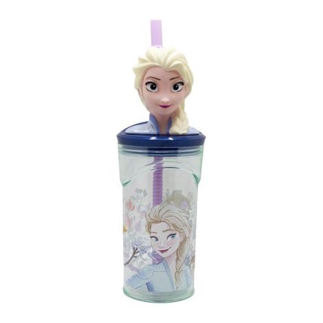Vaso figurita 3d frozen c/caÑita
