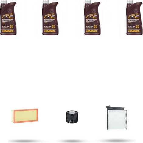 Kit tagliando 3 FILTRI e 4L OLIO compatibile con Renault Clio III 1.2 16v 74kw Dal 2006 (1/4)