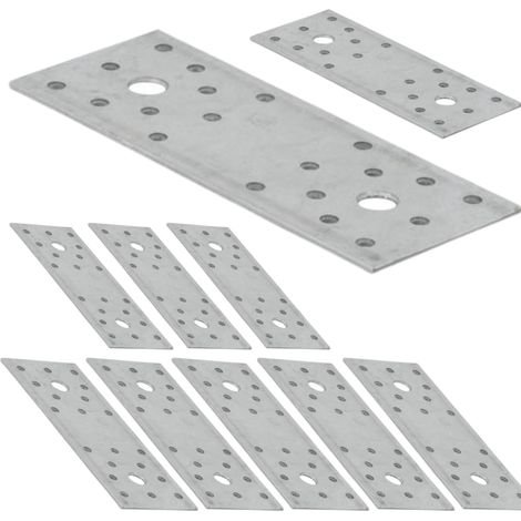 Flache Konstruktionsverbinder für Zimmerei, 140 x 55 x 2,5 mm, 10 Stück, robust, verzinkt (1/3)