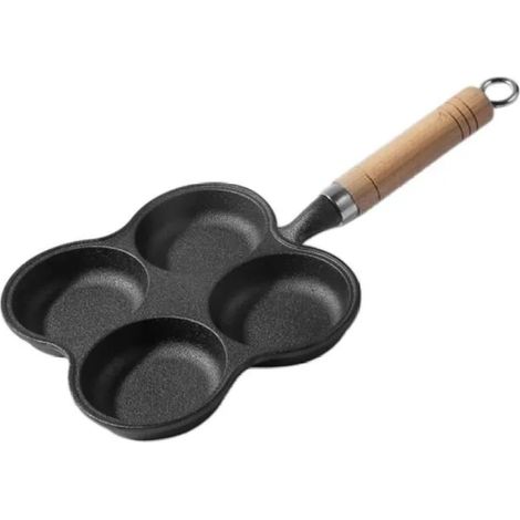 1 Poêle à omelette, 4 moules, fonte, antiadhésive, gaz induction (1/5)