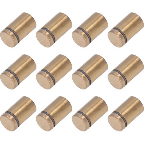 Set mit 12 Edelstahl-Abstandsschrauben 19x30mm, Wandmontage-Set für Werbeschilder, robustes Montage-Set (1/5)